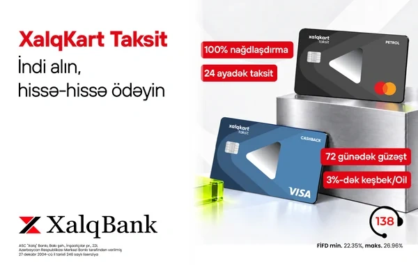 "Xalq Bank"dan yeni "XalqKart Taksit" kartları