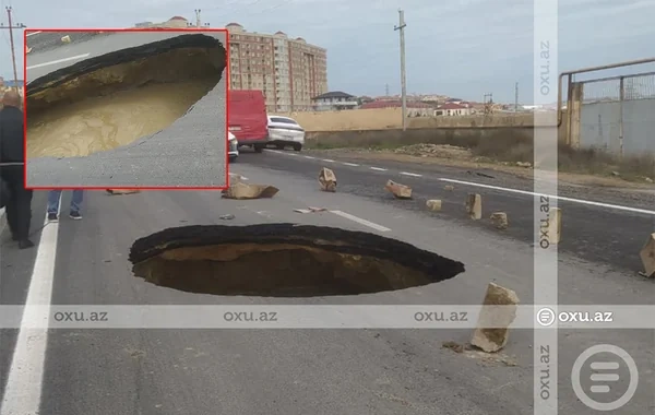"Zəngilan şəhərciyi"ndə yeni inşa olunan YOL ÇÖKDÜ - FOTOFAKT