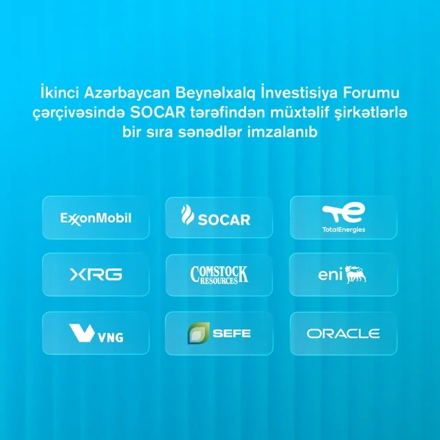 AIIF çərçivəsində SOCAR müxtəlif şirkətlərlə bir sıra sənədlər imzaladı - FOTO