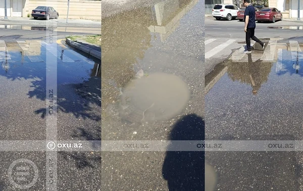 Bakıda kanalizasiya xətti tutuldu: Səbəbi açıqlandı - FOTO