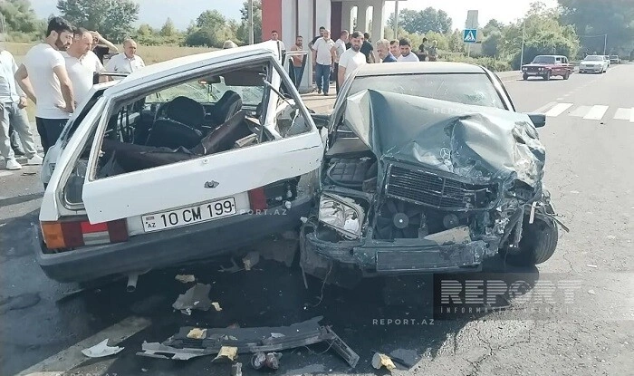 Oğuzda ağır qəza: ölən var - Foto