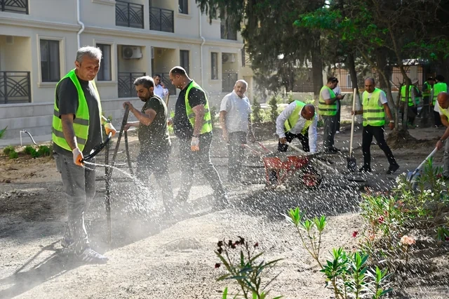 "Abşeron" sağlamlıq və istirahət mərkəzinin ərazisində abadlıq və yaşıllığın qorunması aksiyası keçirilib - FOTO