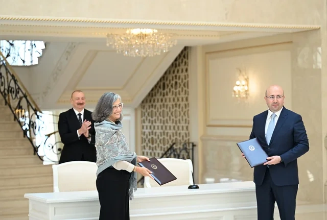 Prezident İlham Əliyev BMT-nin Məskunlaşma Proqramının icraçı direktorunu qəbul edib - FOTO