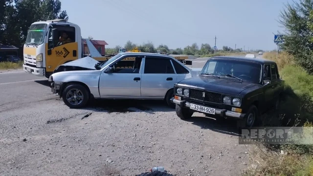 Kürdəmirdə zəncirvari QƏZA: İki nəfər xəsarət alıb - FOTO