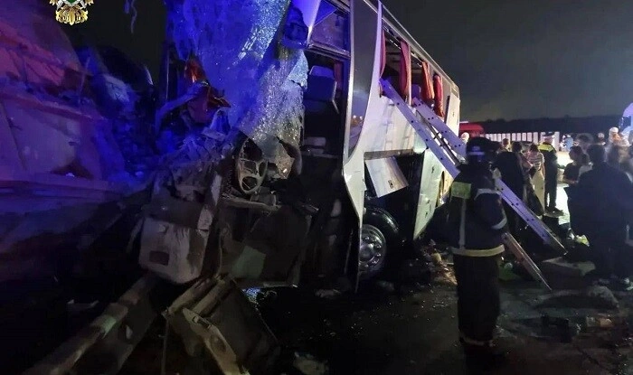Moskvaya gedən avtobus qəzaya uğradı: 5 ölü, 38 yaralı
