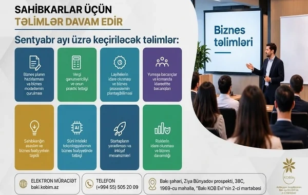 Sahibkarlar üçün ödənişsiz biznes təlimləri keçiriləcək