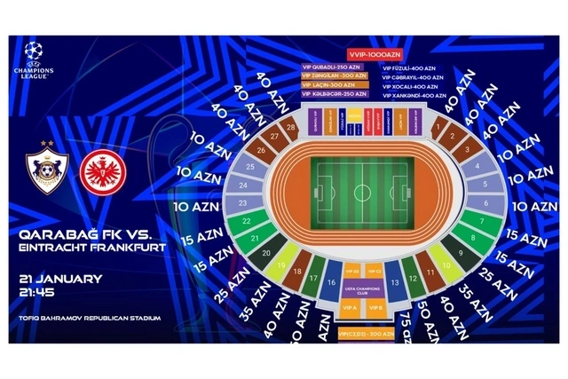 "Qarabağ" - "Ayntraxt Frankfurt" oyununun biletlərinin satışa çıxacağı TARİX AÇIQLANDI
