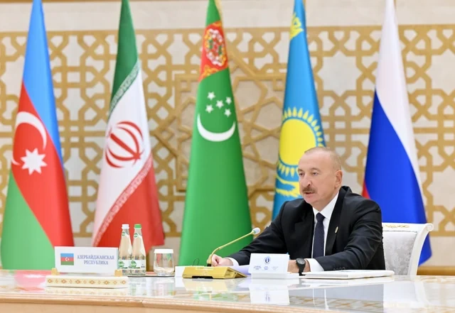 Türkmənbaşı şəhərində Xəzər Ekoloji Sammitinin geniş tərkibdə iclası keçirilib - Foto
