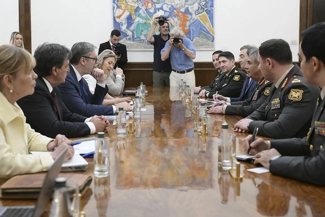 Serbiya Prezidenti Aleksandr Vuçiç Zakir Həsənovu qəbul edib - FOTO