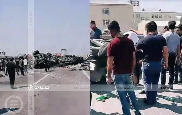 Dəhşətli qəzadan geriyə qalanlar - VİDEO